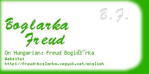 boglarka freud business card